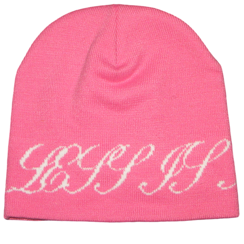 Pink LESS IS MORE Beanie