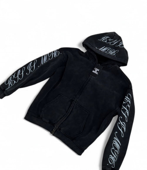 Black Washed Zipper